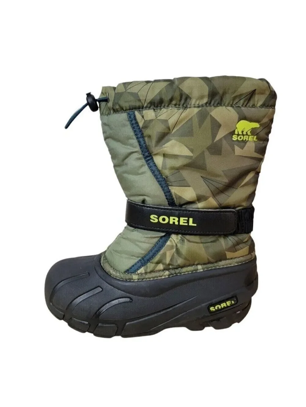 Sorel Green Flurry Print Boots - See Description